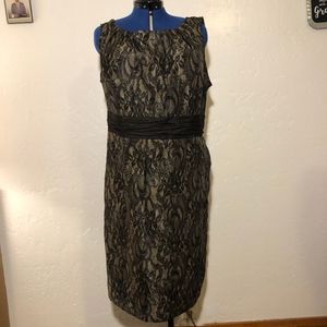 Dana Kay boat neck,  lace dress, size 18W